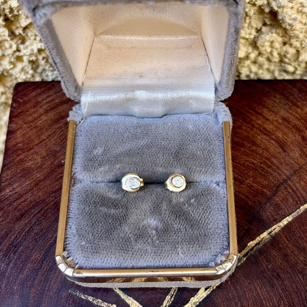Tiny Rhinestone Stud Earrings with Sparkly MInimalist Jewelry Gift for Her